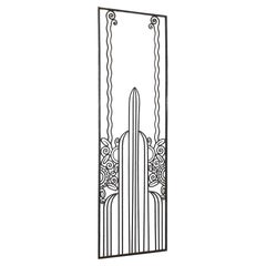 Panneau de porte ou porte Art Déco français en fer martelé à la manière d'Edgar Brandt