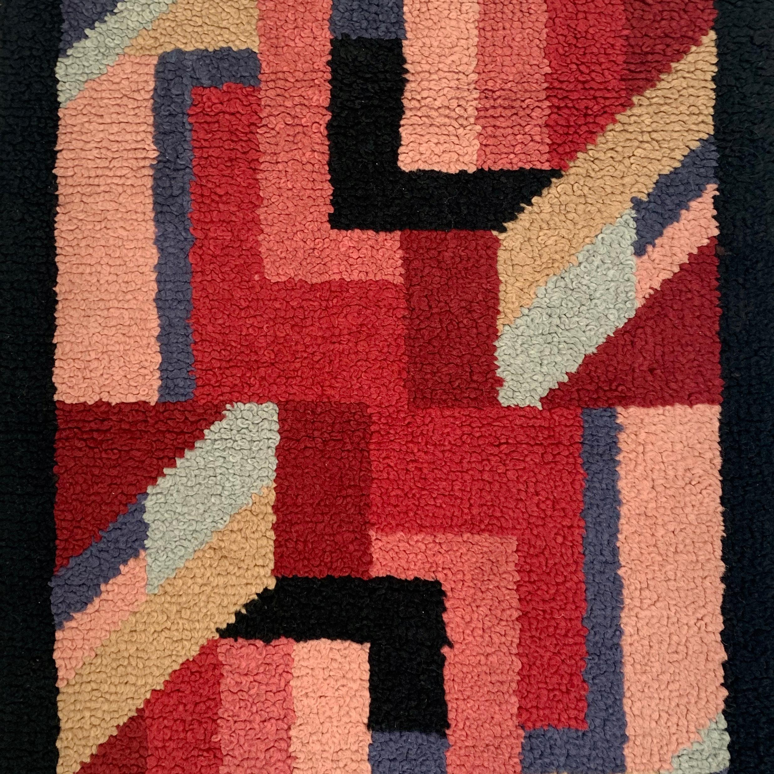 Französischer handgeknüpfter Art-Déco-Wollteppich, um 1930. (Mitte des 20. Jahrhunderts) im Angebot