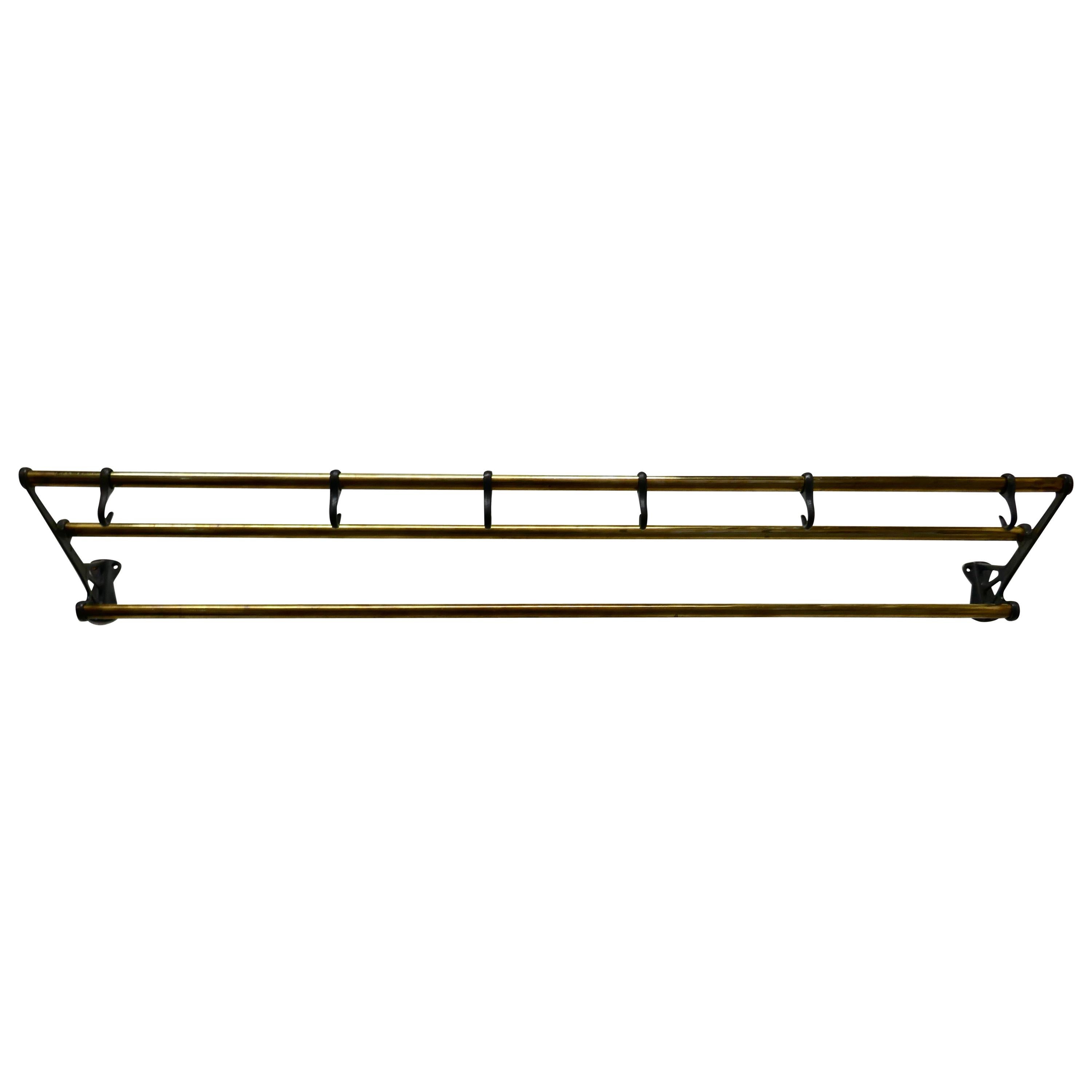 French Art Deco Hat and Coat Rack, Pullman Railway Train Style