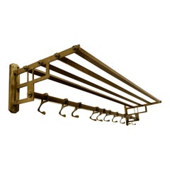 Antique French Art Deco Hat and Coat Rack, Pullman Railway Train Style