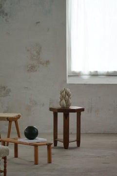 French Art Deco, Hexagon Shaped Side Table in Nutwood, 1930s