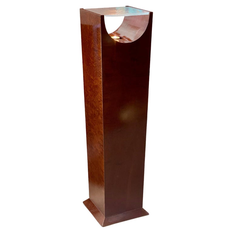 French Art Deco Illuminated Pedestal Display Stand For Sale