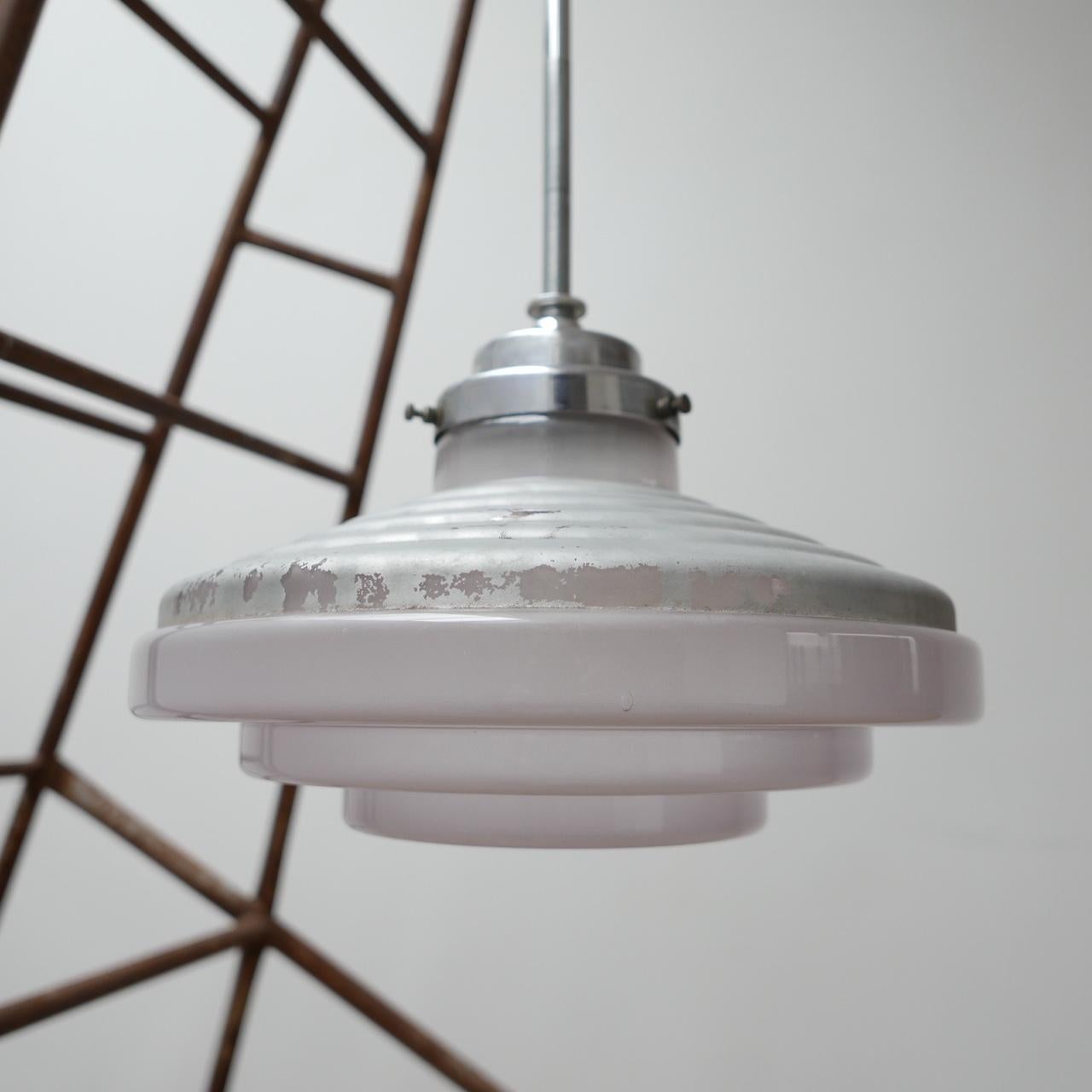 French Art Deco Industrial Pendant Light 3