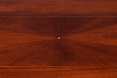 French Art Deco Inlaid Mother-of-Pearl Rosewood Dining Table, circa 1940s