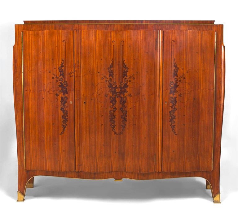 French Art Deco Inlaid Rosewood Cabinet By Leleu C 1930 For 1930 S French Art Deco Cabinet By Leleu The Features Three Doors Fl Rosewood