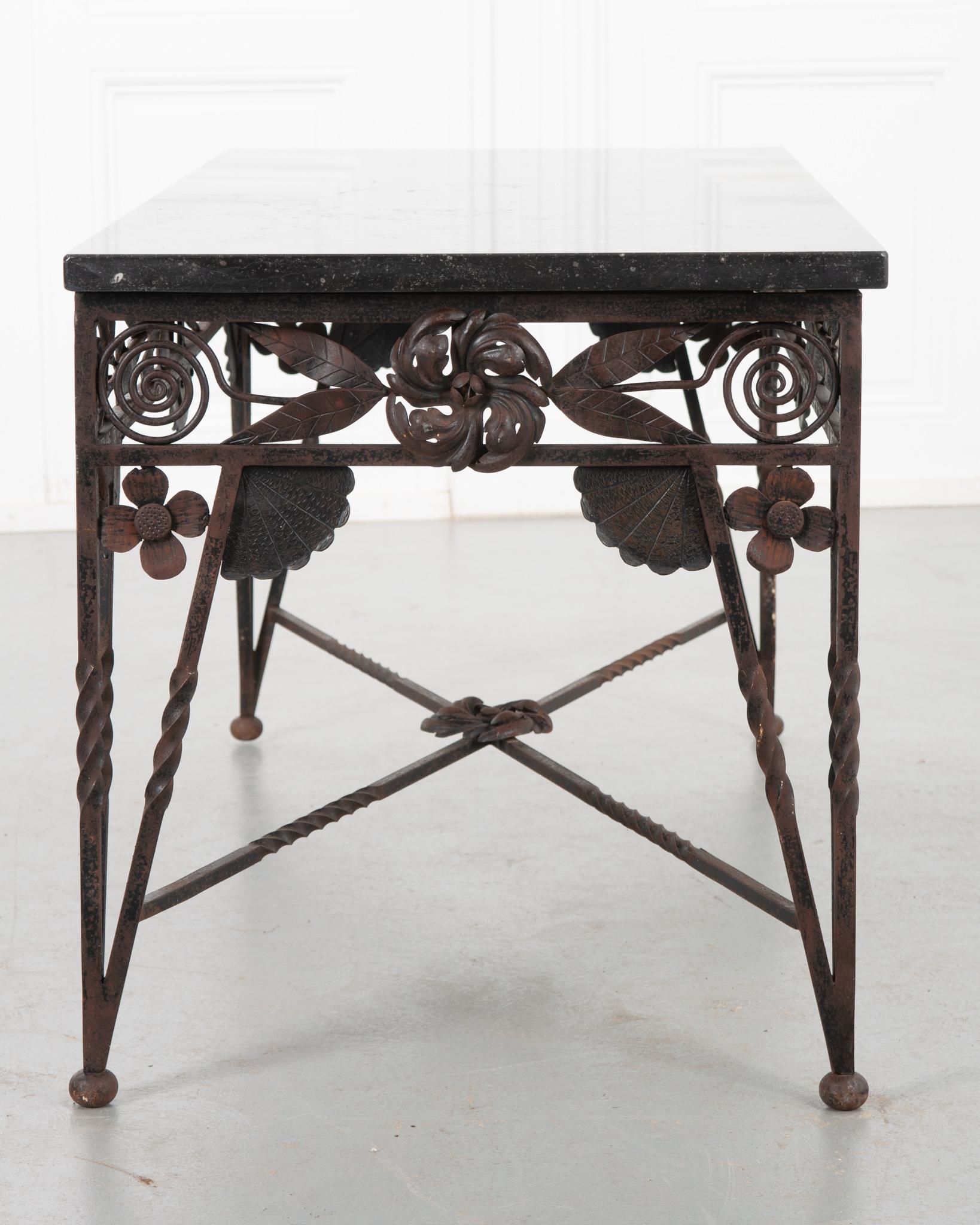 French Art Deco Iron Coffee Table 4