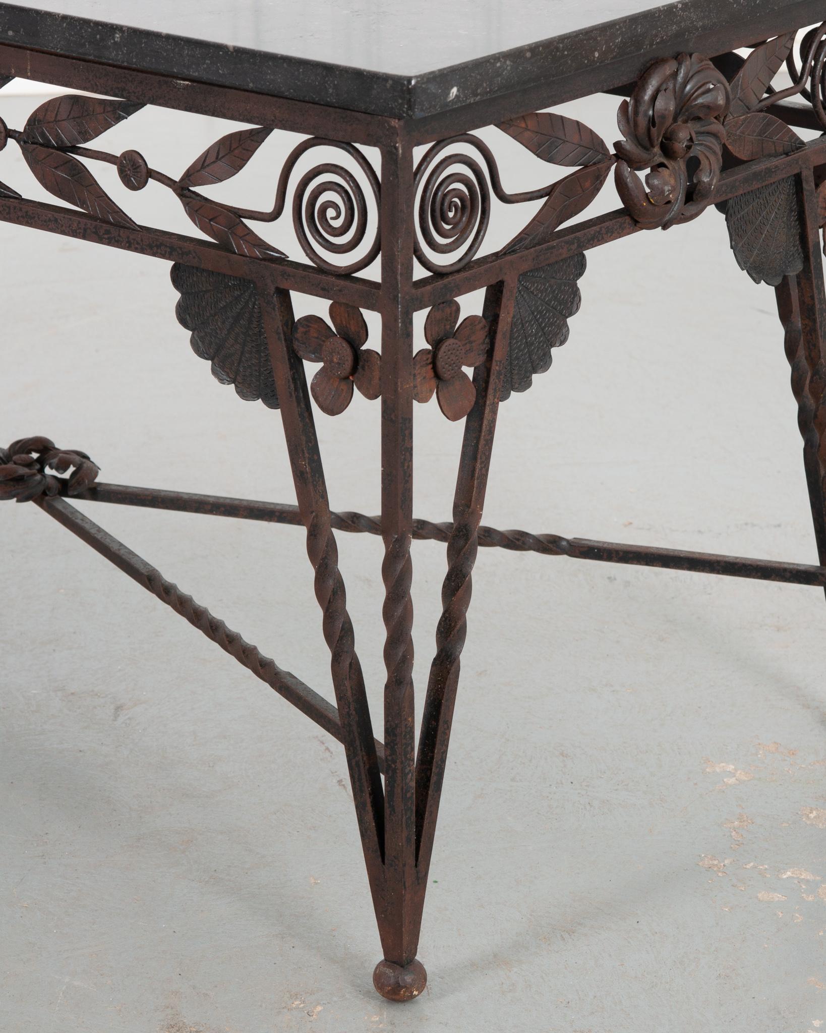 French Art Deco Iron Coffee Table 5
