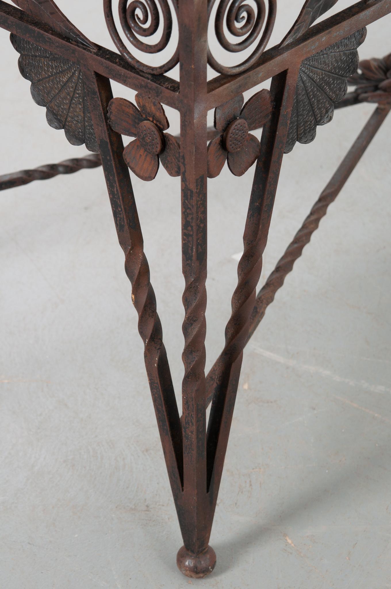 French Art Deco Iron Coffee Table 7
