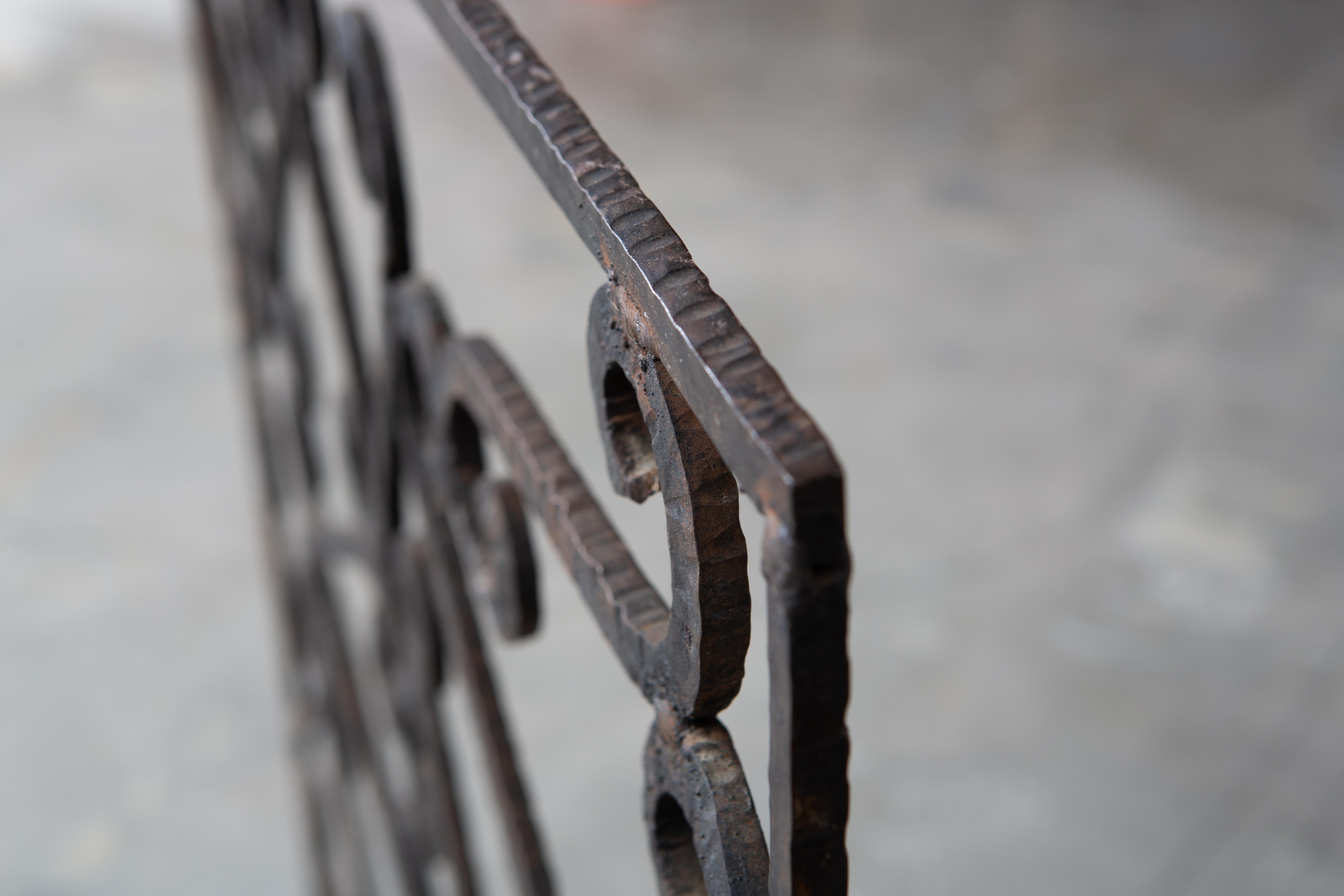 French Art Deco Iron Fireplace Screen 2