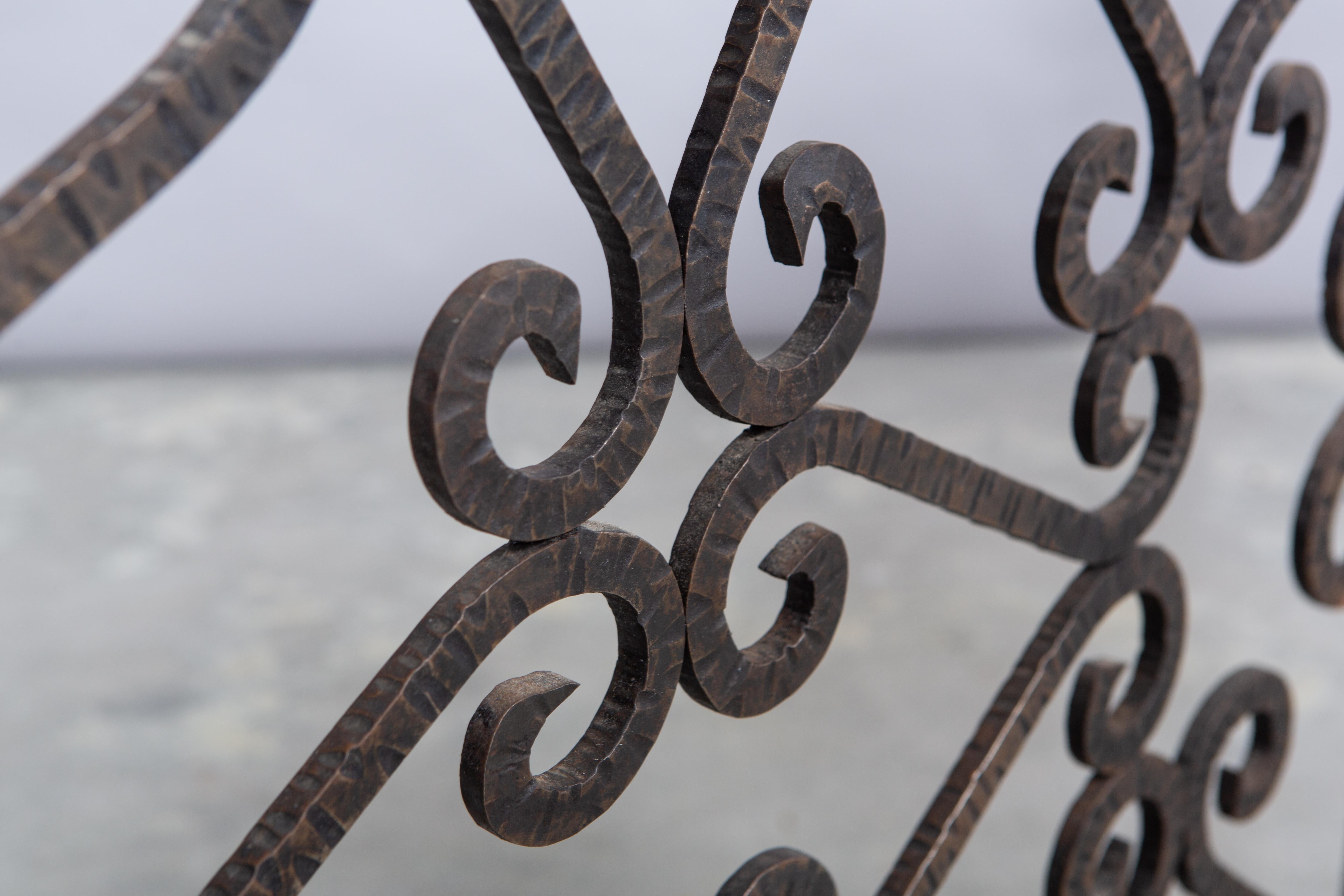 Mid-20th Century French Art Deco Iron Fireplace Screen