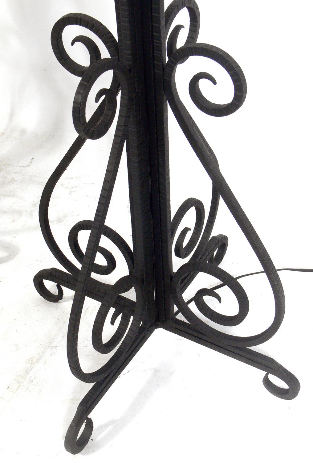 French Art Deco Iron Floor Lamps For Sale 1