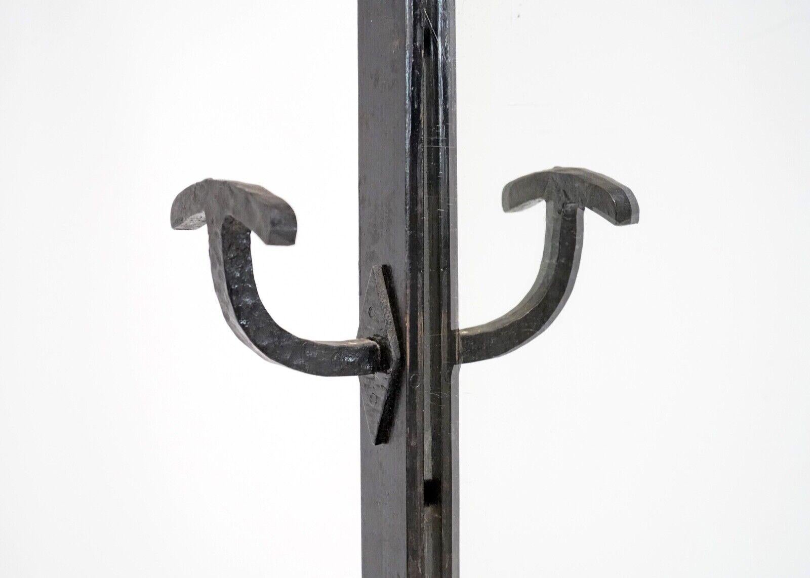 Early 20th Century French Art Deco Iron Hall Stand For Sale