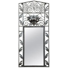 French Art Déco Iron Mirror, circa 1930