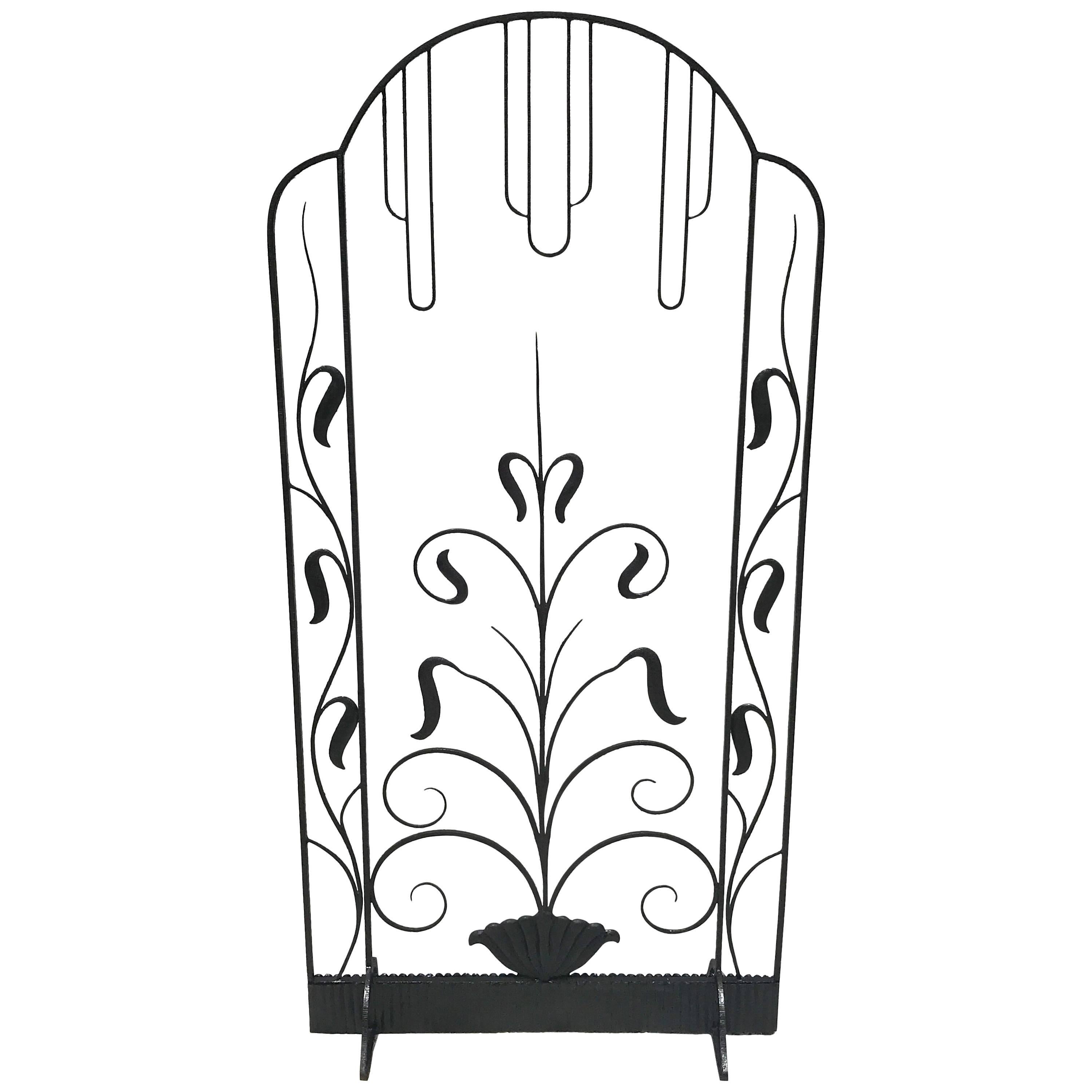 French Art Deco Iron Screen in the Manner of Edgar Brandt