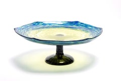 French Art Deco Jade Footed Bowl by Schneider