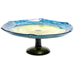 French Art Deco Jade Footed Bowl by Schneider