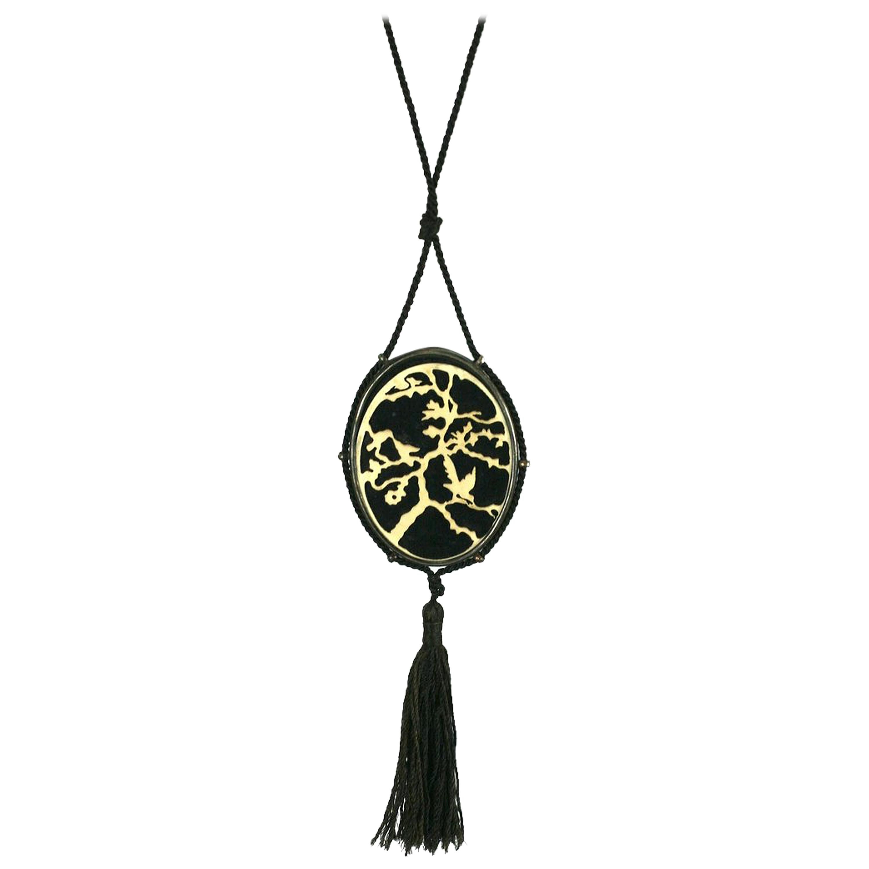 Collier pendentif japonais Art déco français