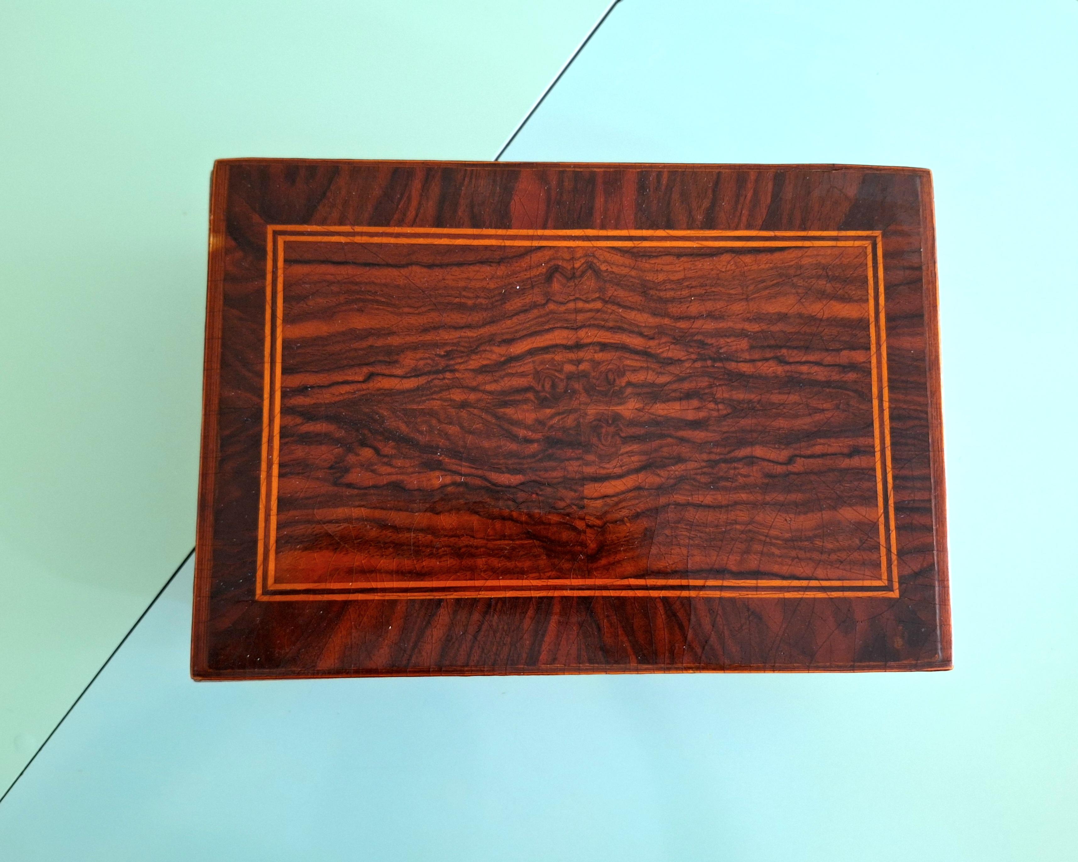 Walnut French Art Deco Jewelry Box For Sale