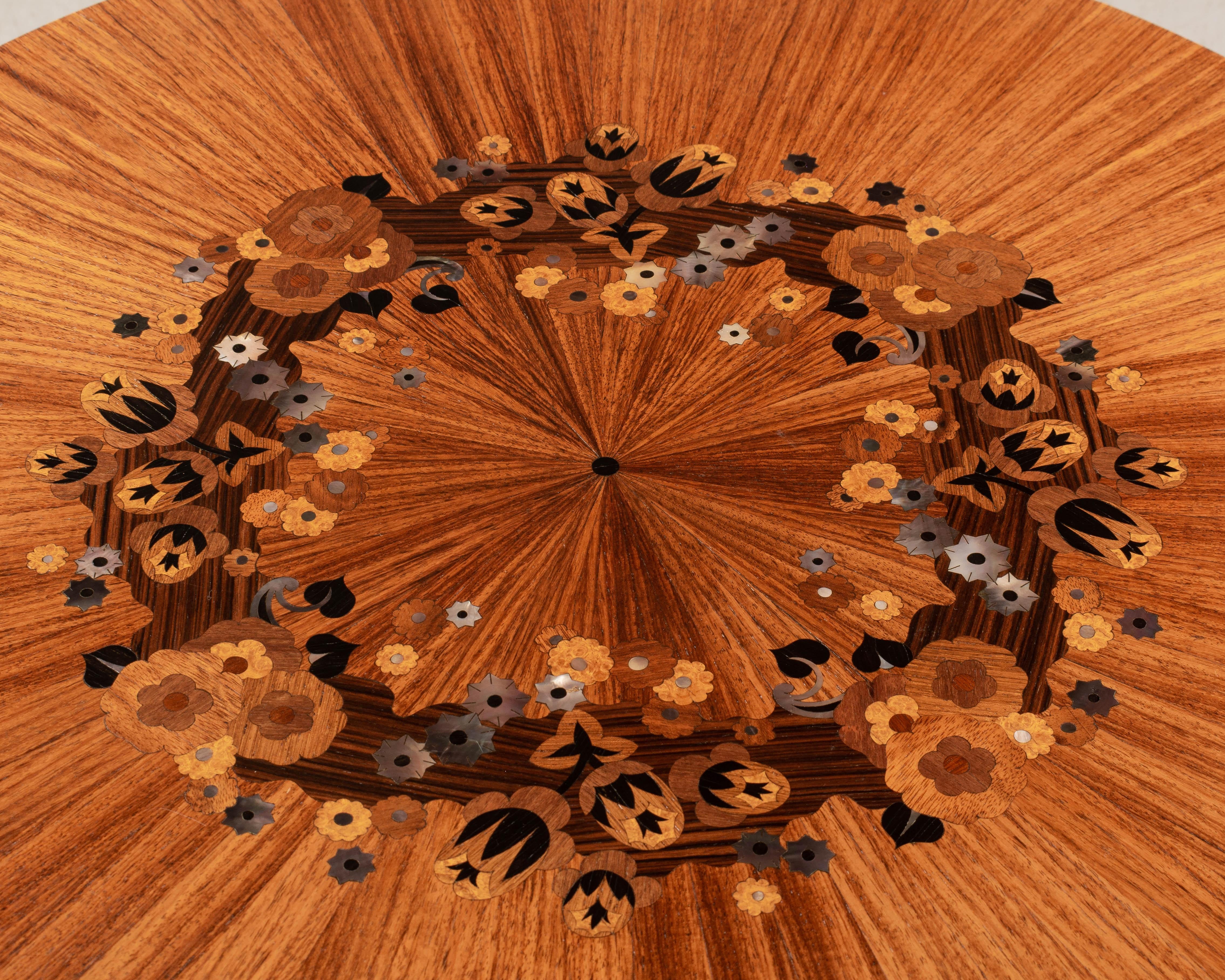 French Art Deco Jules Leleu Marquetry Table 10