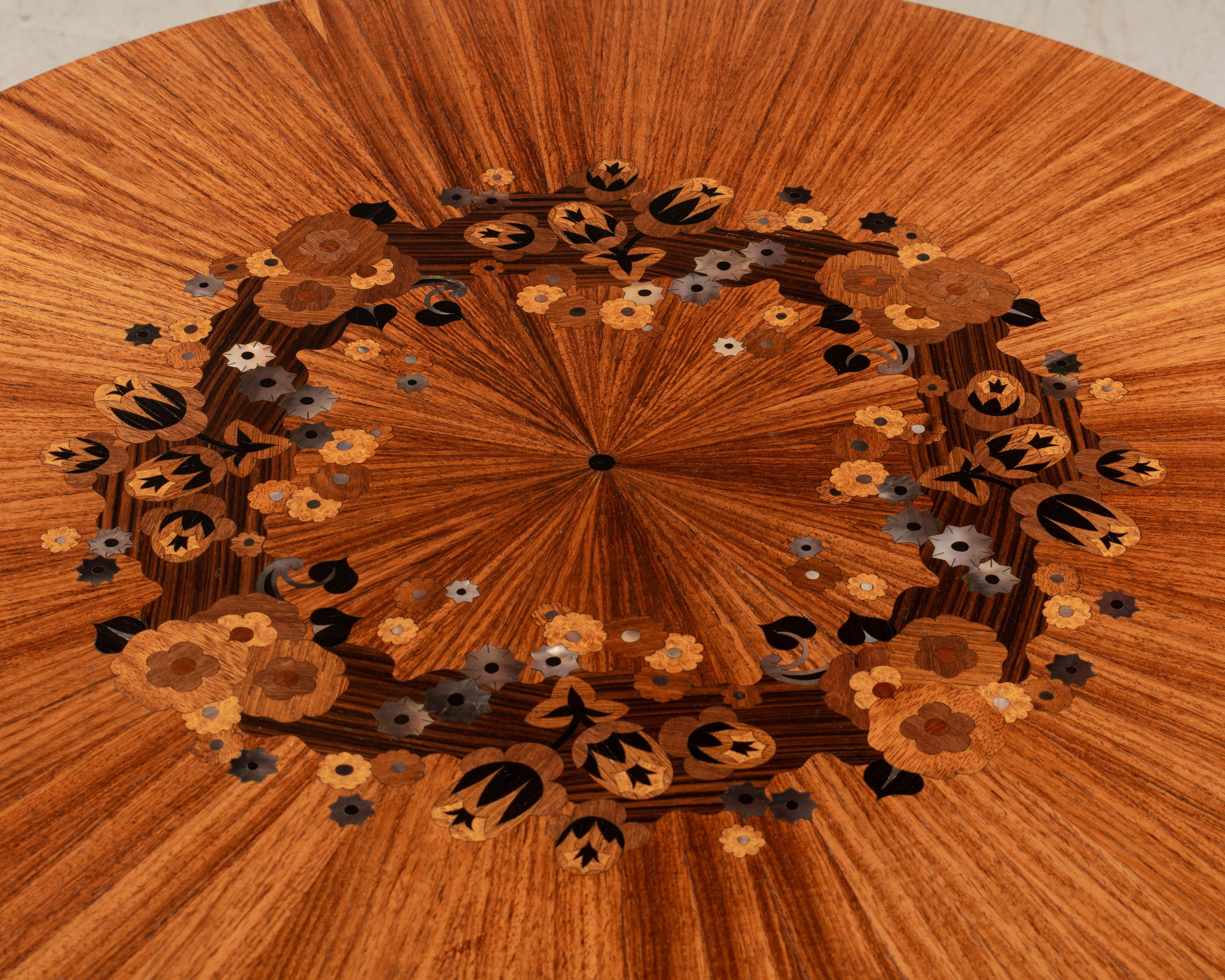French Art Deco Jules Leleu Marquetry Table 11