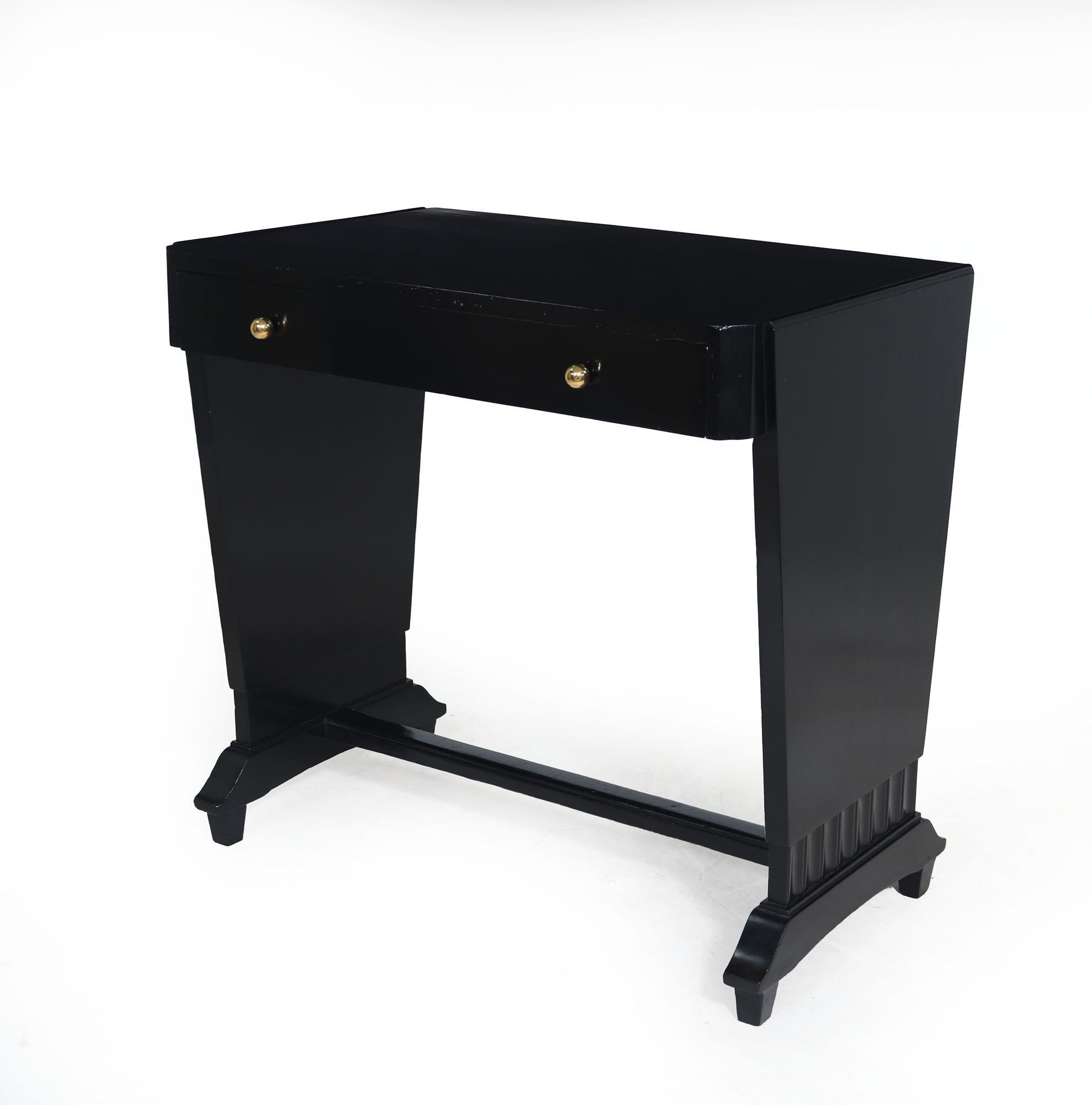 Ebonized French, Art Deco Ladies Black Desk