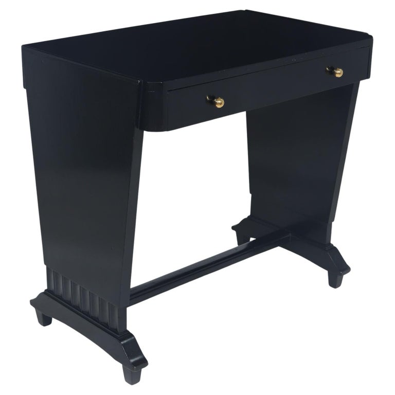 French, Art Deco Ladies Black Desk For Sale at 1stDibs