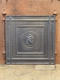 French Art Deco 'Lady' Fireback / Backsplash, Early 20th Century