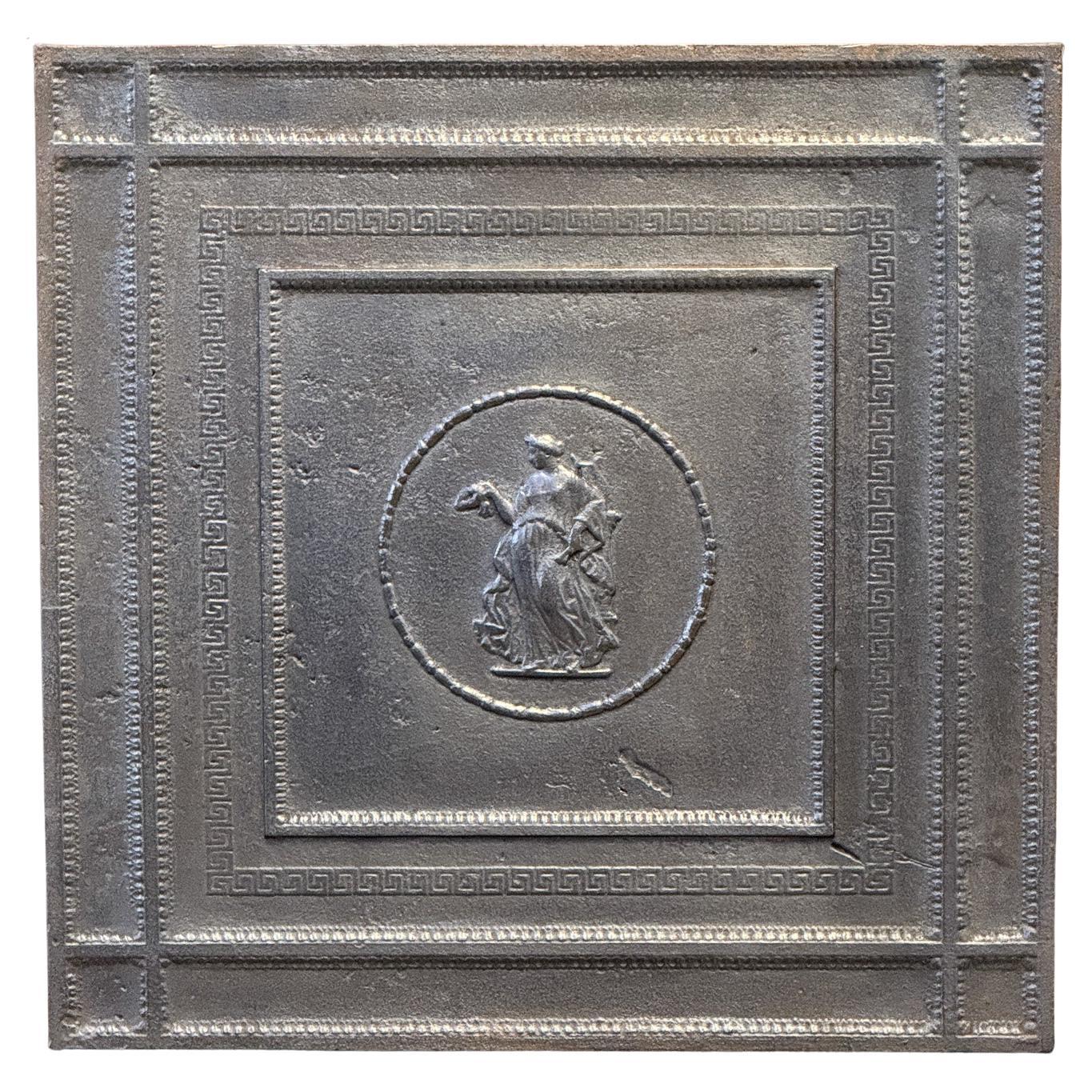 French Art Deco 'Lady' Fireback / Backsplash, Early 20th Century