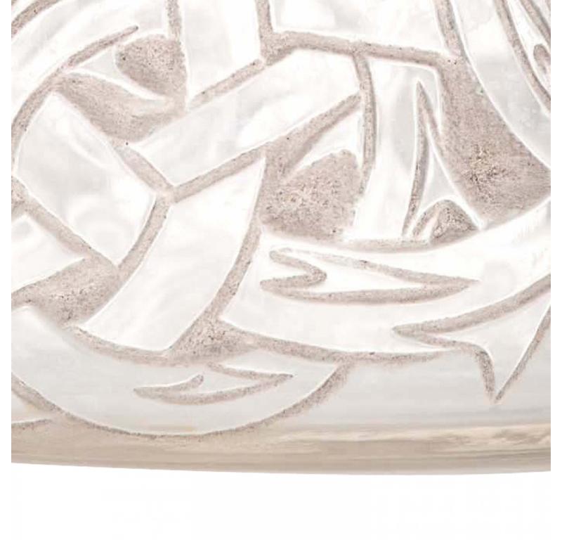Goffrato Bottiglia di profumo francese Art Deco Lalique modello Briar in vendita