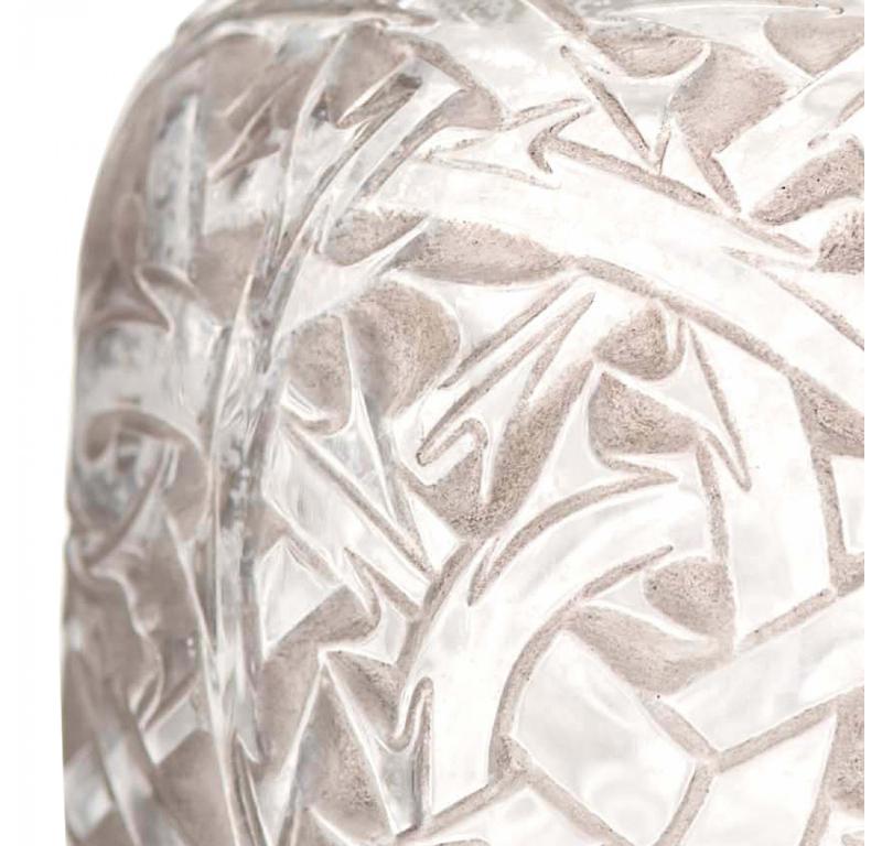 Art Déco Bottiglia di profumo francese Art Deco Lalique modello Briar in vendita