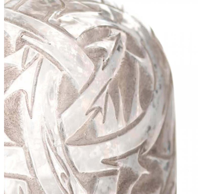 Francese Bottiglia di profumo francese Art Deco Lalique modello Briar in vendita