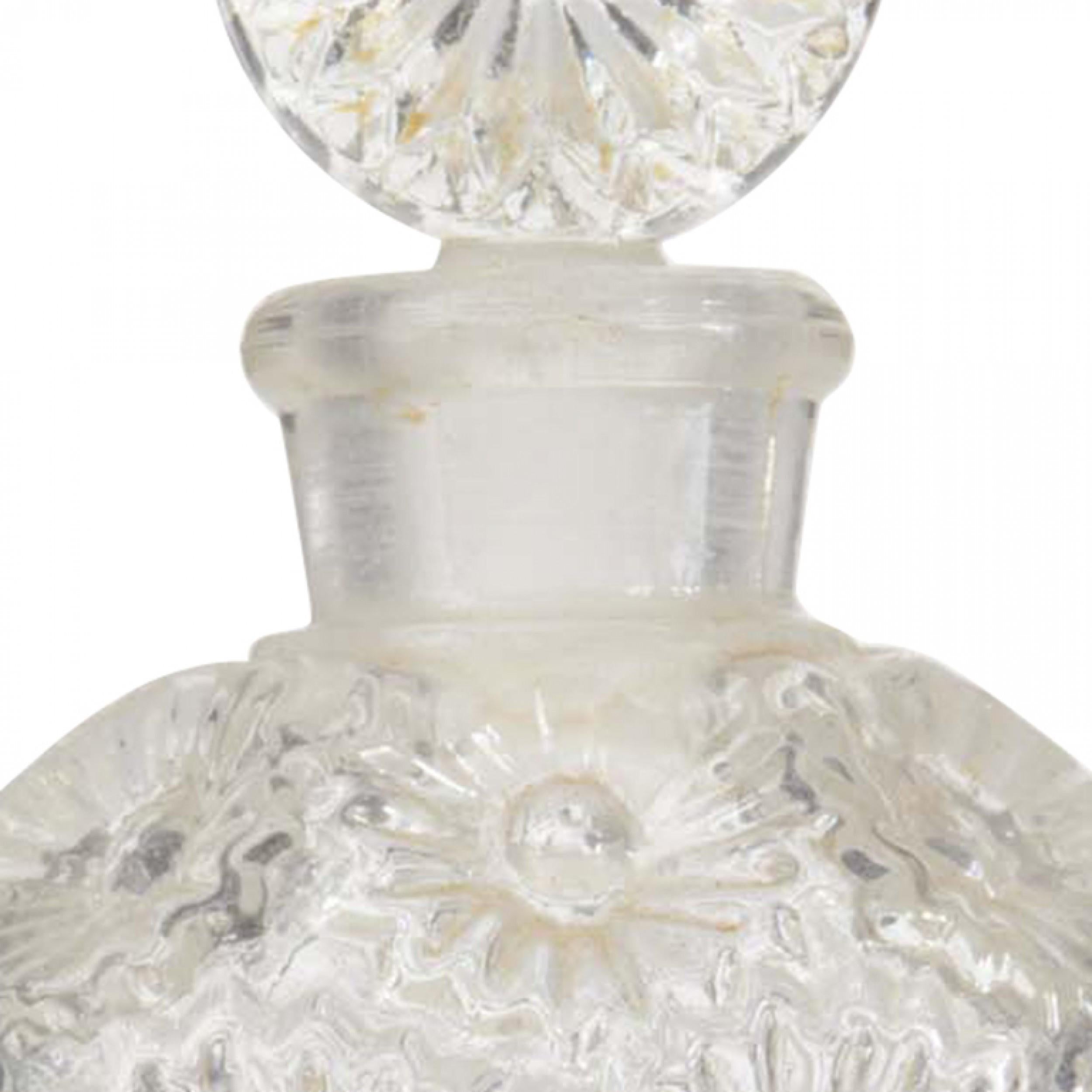French Art Deco Lalique Daisy Perfume Bottle In Good Condition For Sale In Queens, NY