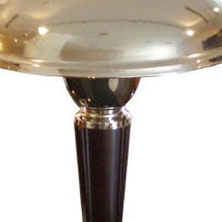 Lampe Art Déco française - lampe en bakélite et nickelée.