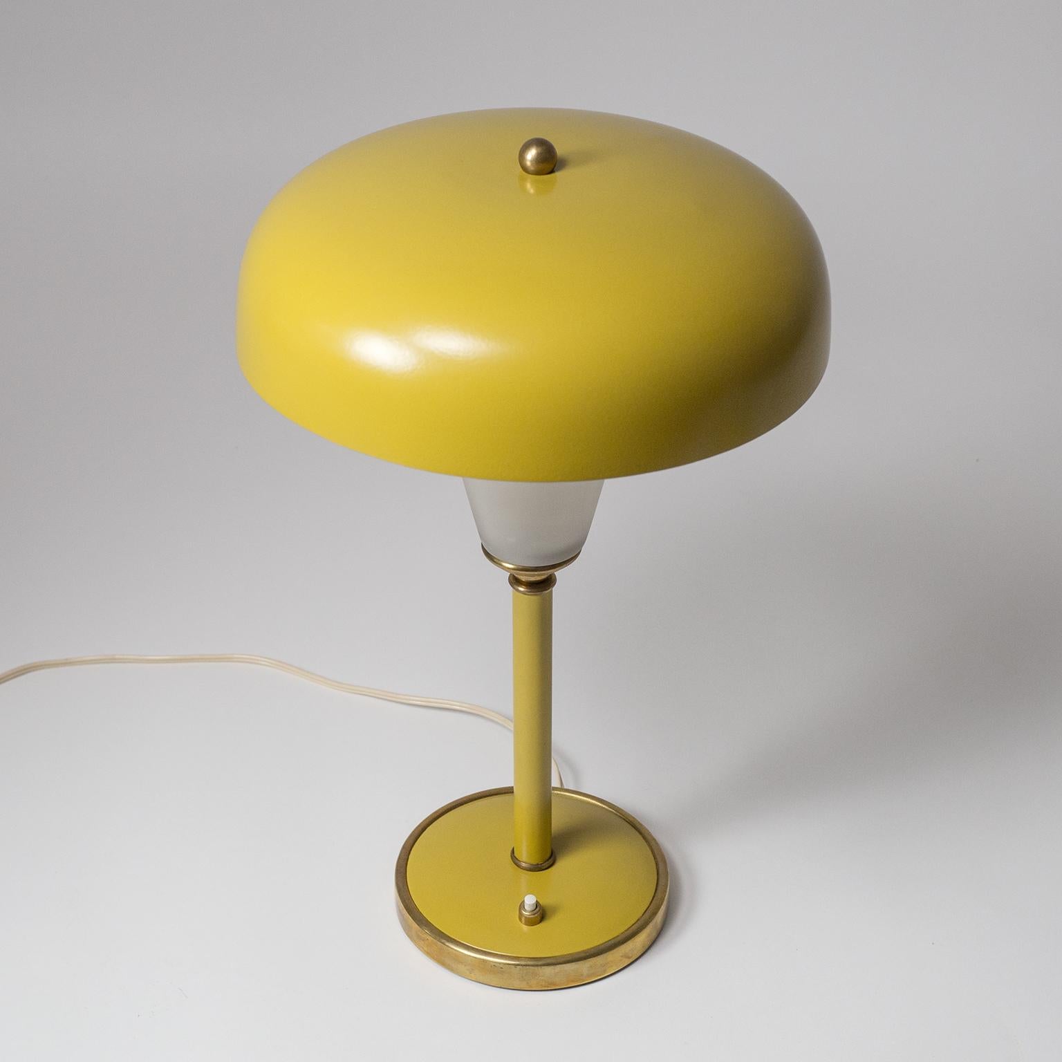 Aluminum French Art Deco Lantern Table Lamp, 1940s