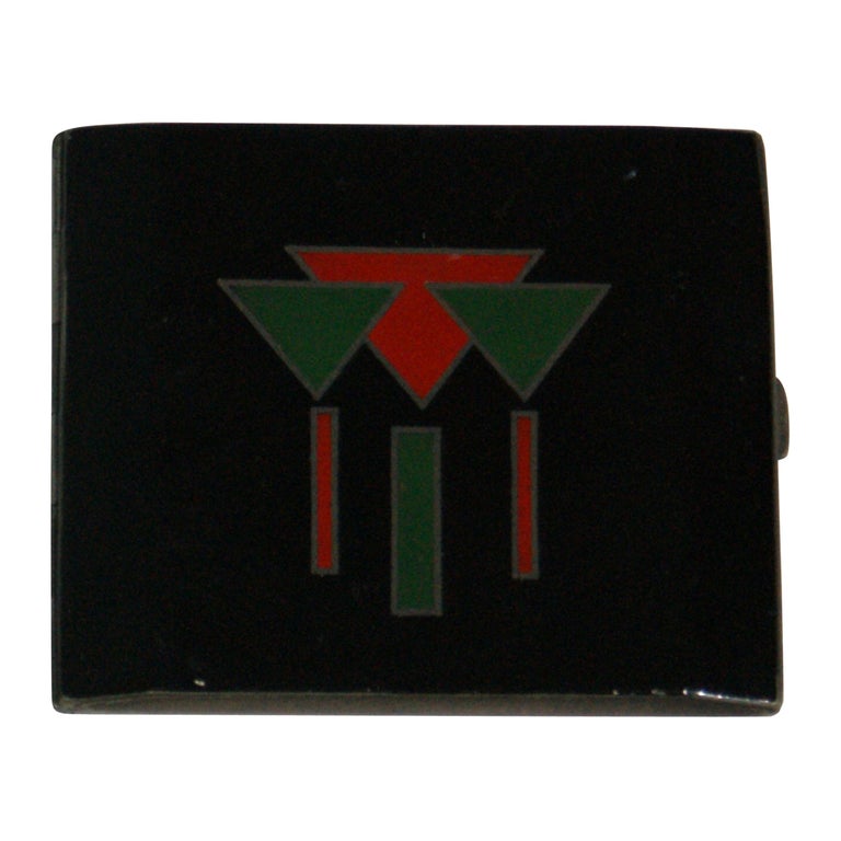 French lacquered-silver cigarette case, ca. 1930, offered by Ardeco