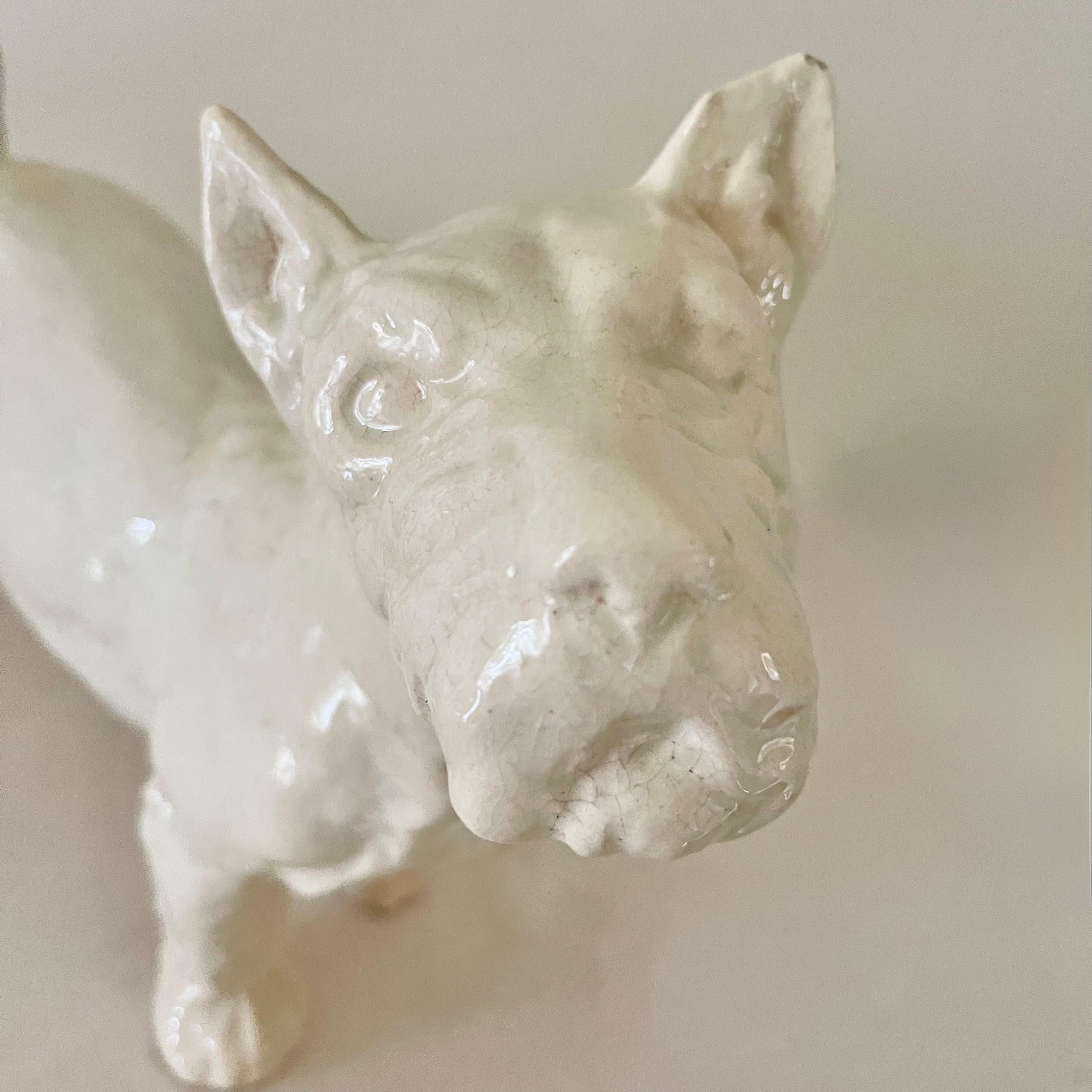 Volpe Terrier francese Art Deco di grandi dimensioni in ceramica In condizioni buone in vendita a CA, CA