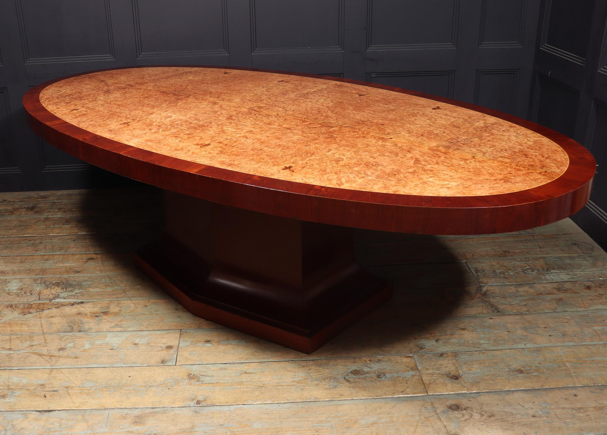 French Art Deco Large Oval Table For Sale 7