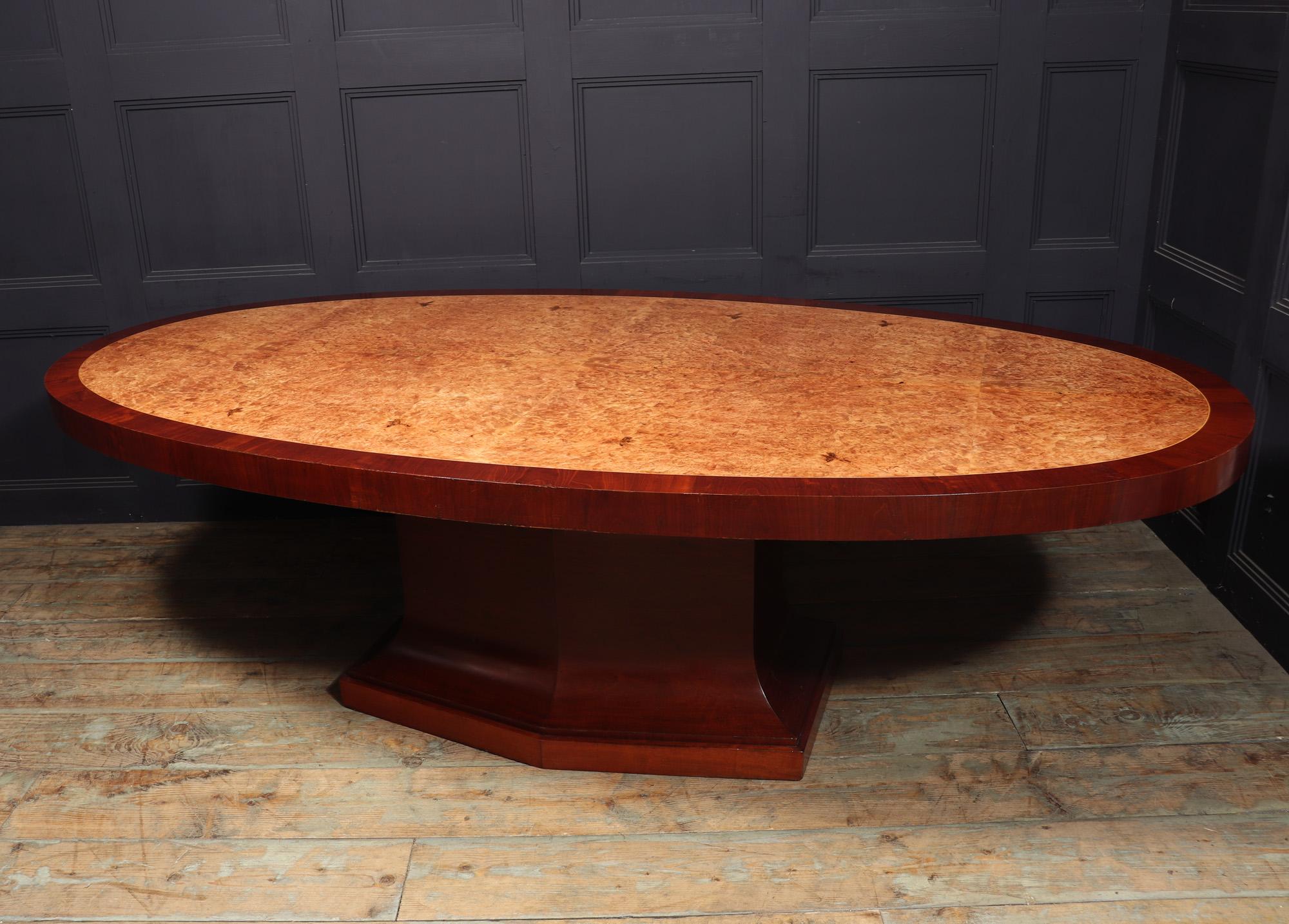 French Art Deco Large Oval Table For Sale 8