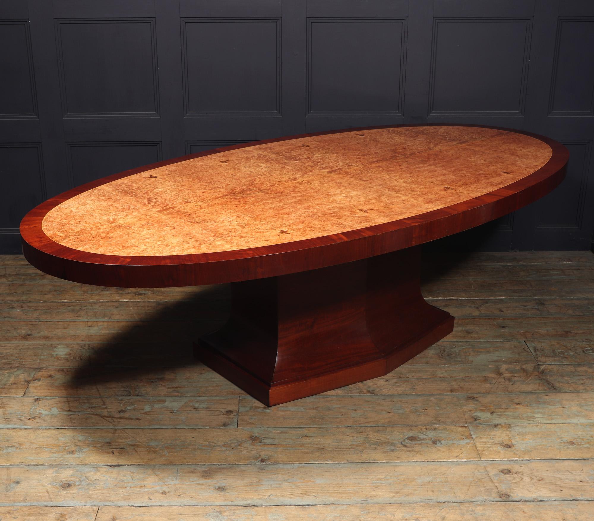 French Art Deco Large Oval Table For Sale 9