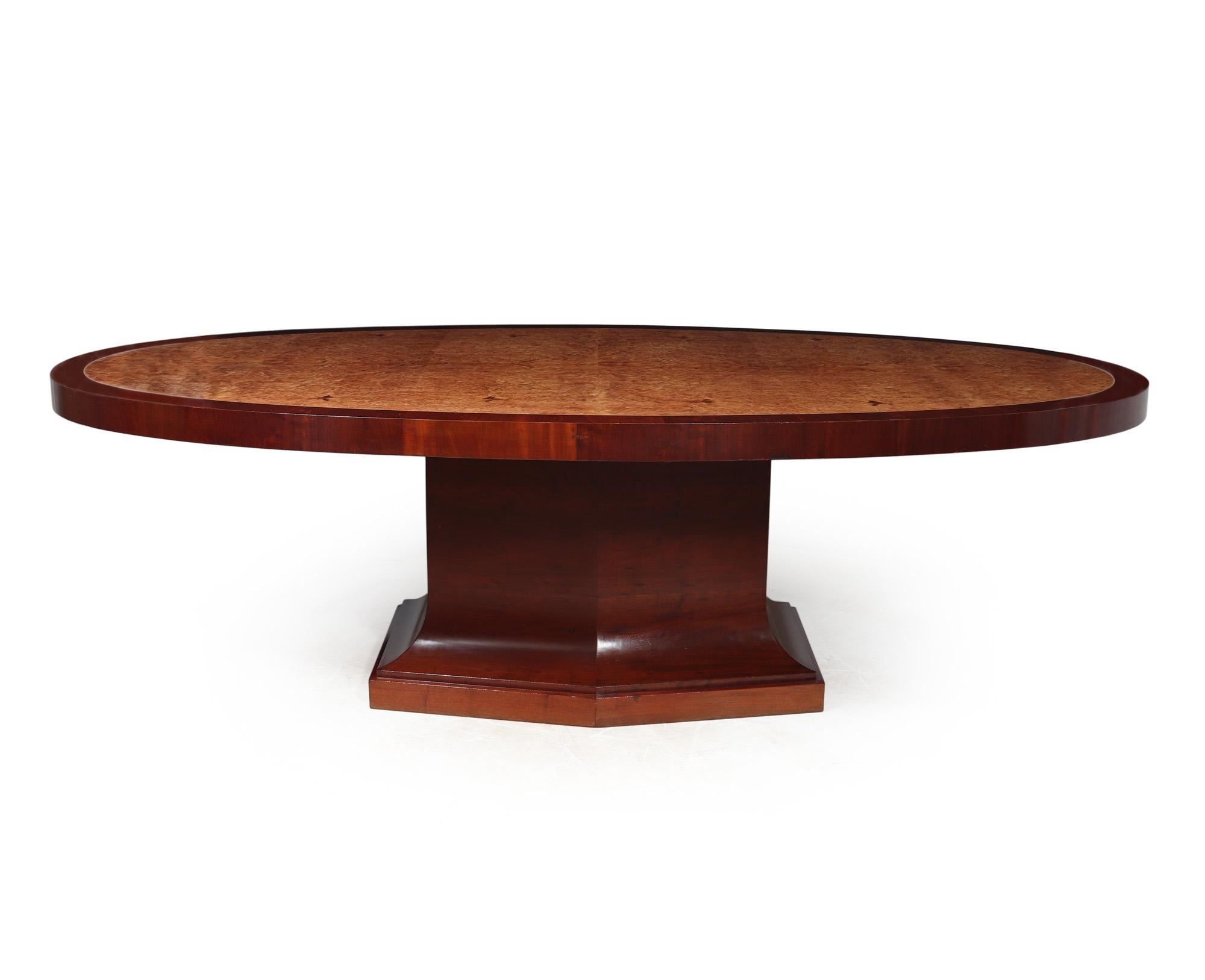 French Art Deco Large Oval Table In Excellent Condition For Sale In Paddock Wood Tonbridge, GB