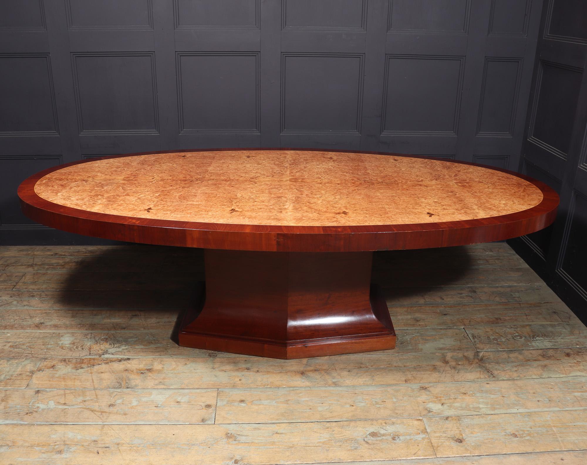 French Art Deco Large Oval Table For Sale 4