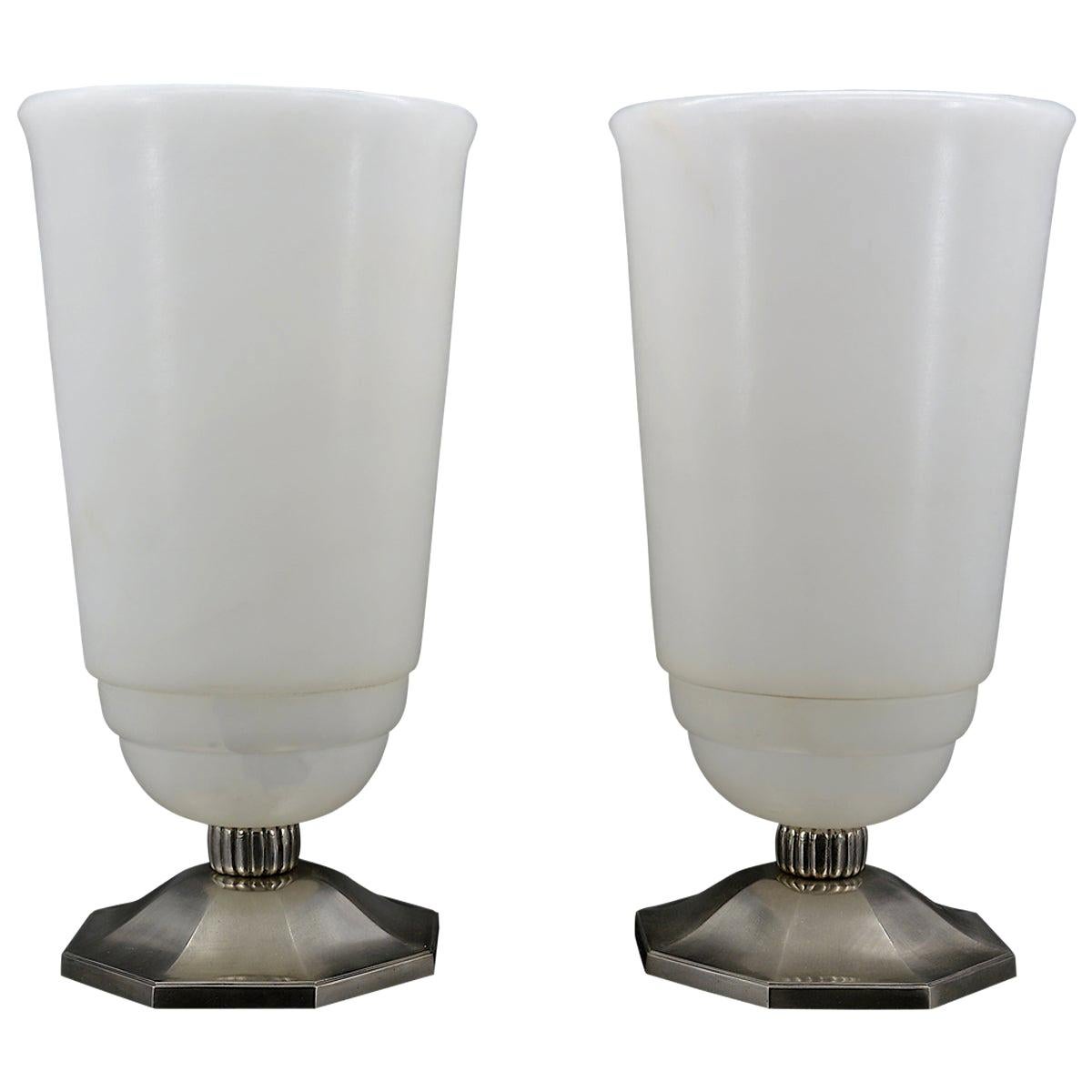 French Art Deco Large Pair of Table Lamps, circa 1925