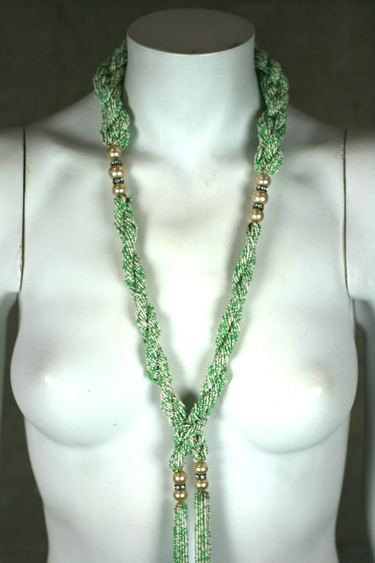 Women's French Art Deco Lariat Necklace For Sale