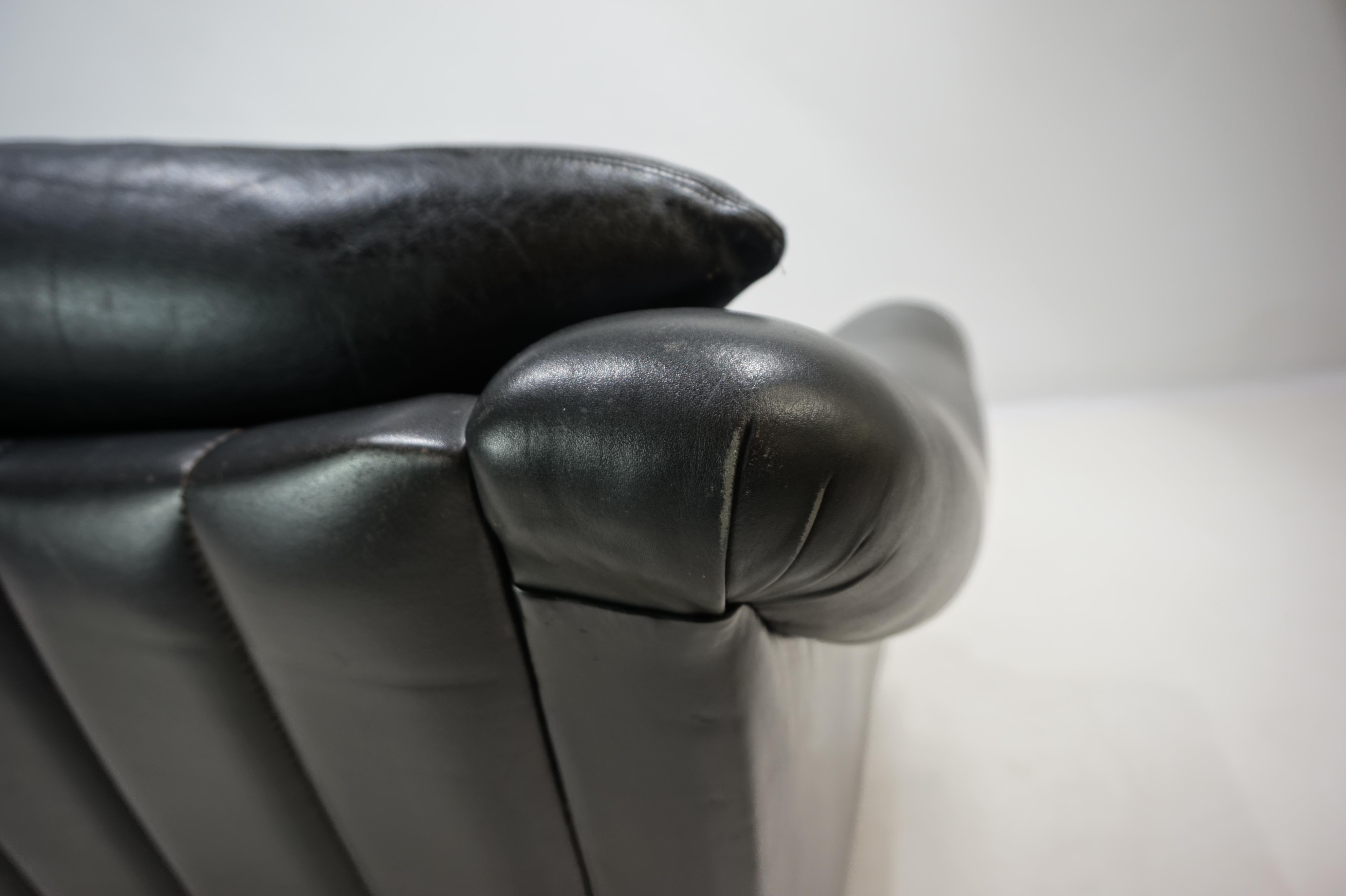 Poltrona in pelle Art Déco francese, 1960 in vendita 1