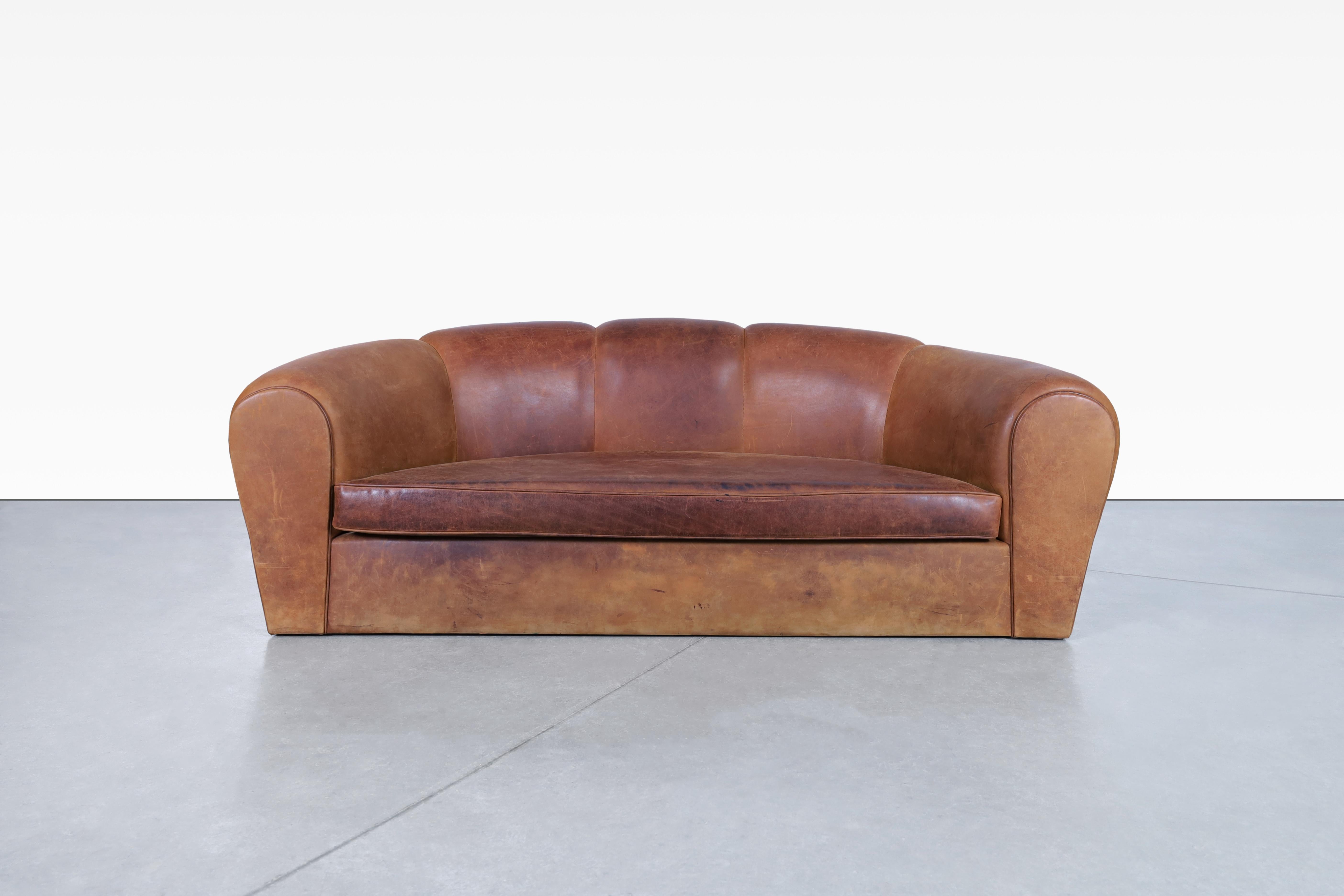 French Art Deco Leather 
