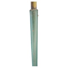 French Art Deco with a Wrapped Green Leather with Brass Studs Floor Lamp C1930