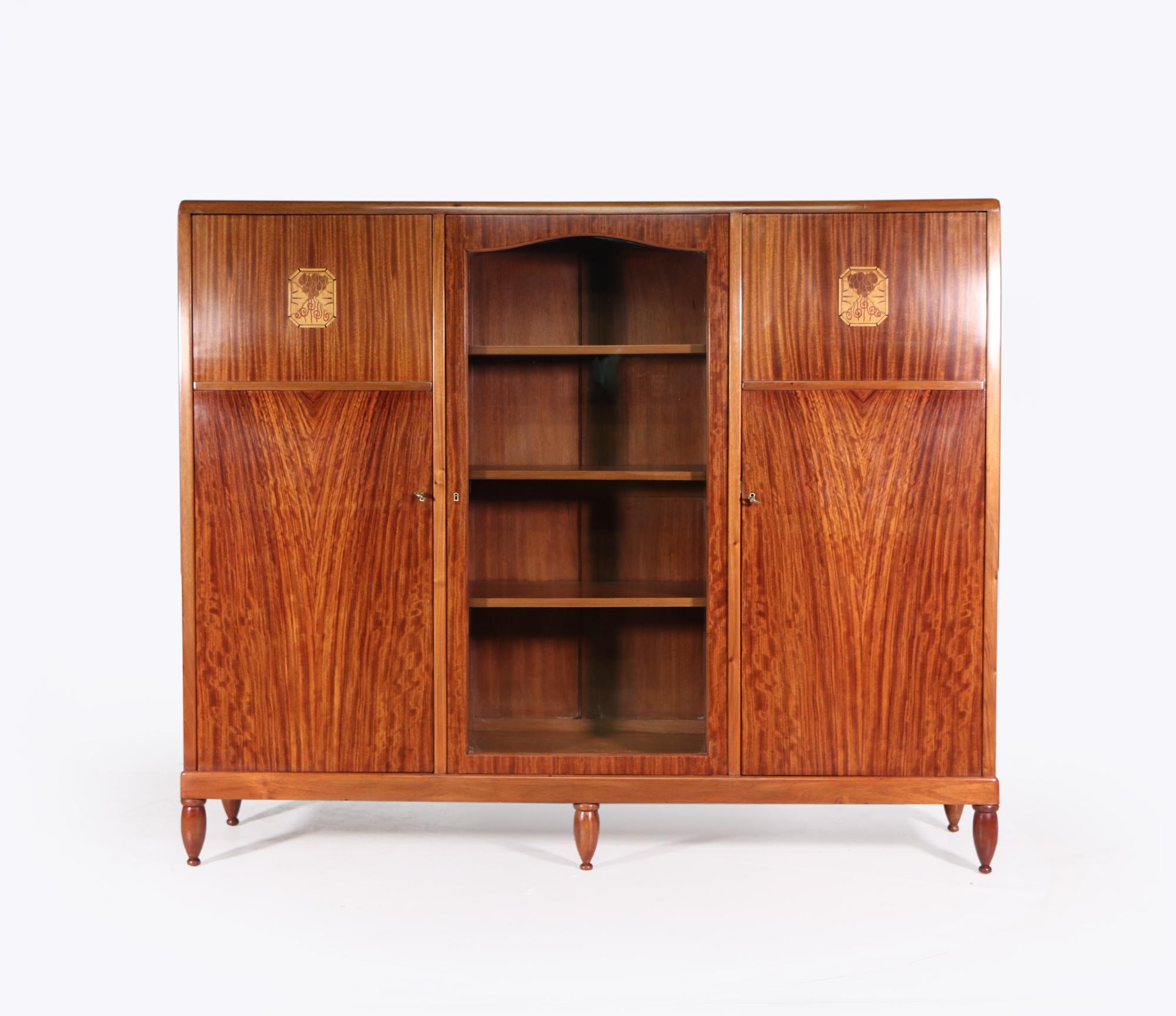 Early 20th Century French Art Deco Library Bookcase by Maurice Dufrene