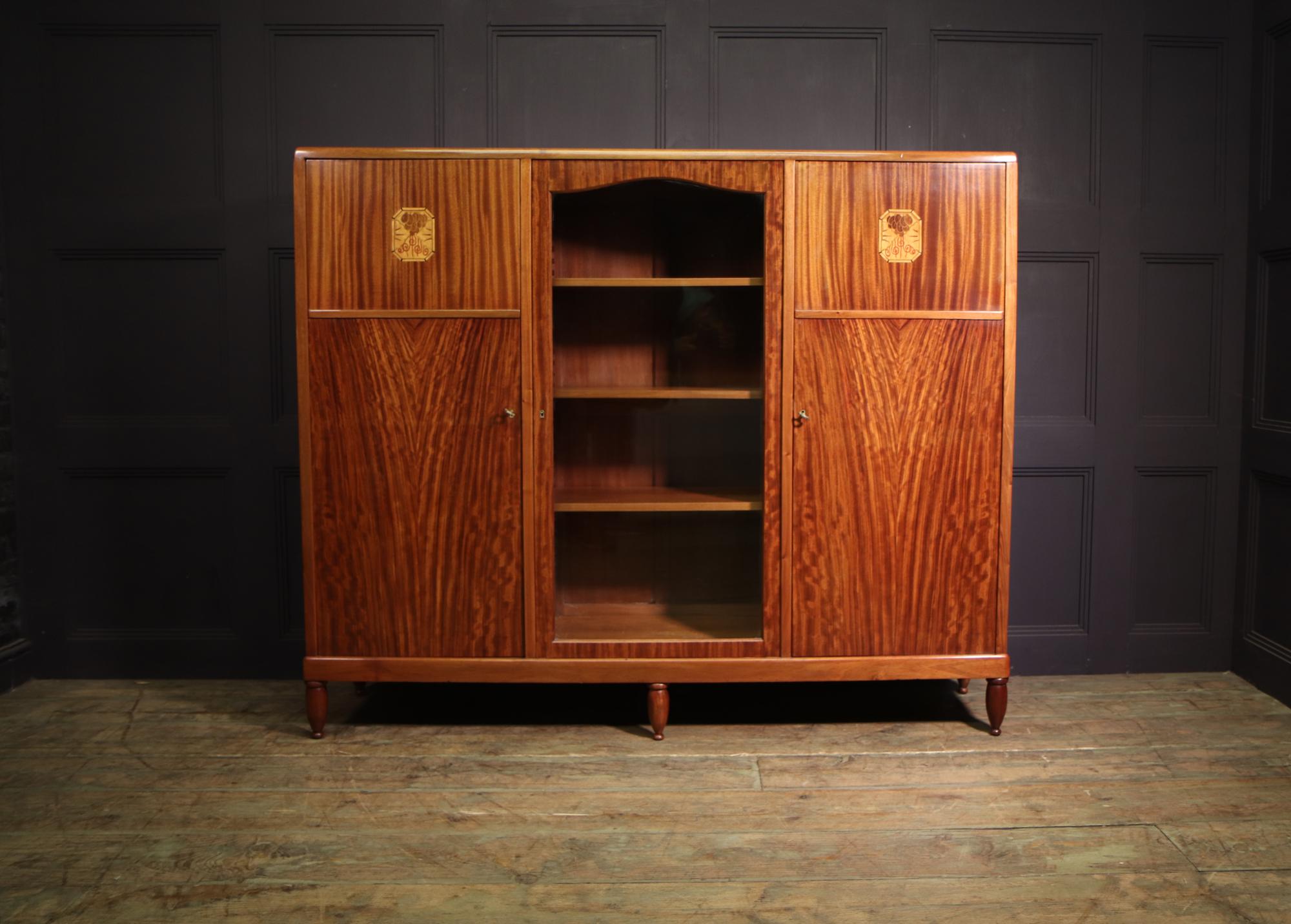 Mahogany French Art Deco Library Bookcase by Maurice Dufrene