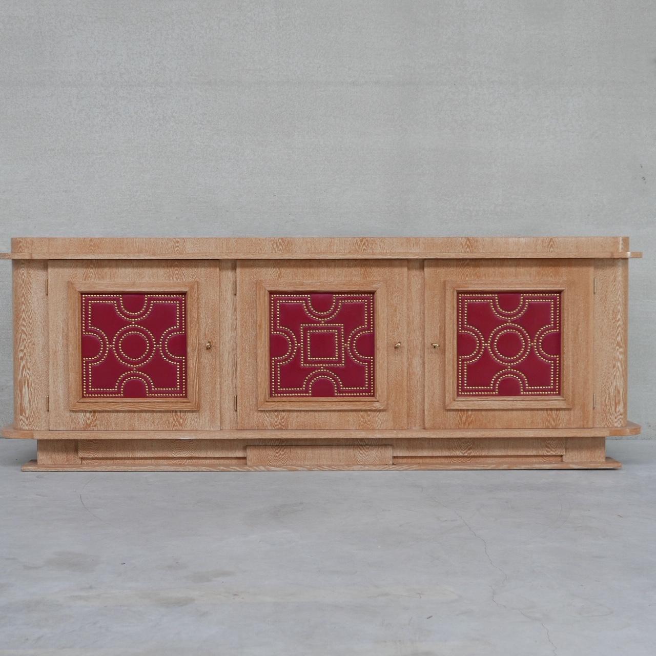 French Art Deco Limed Oak Sideboard Attributed to André Arbus 9