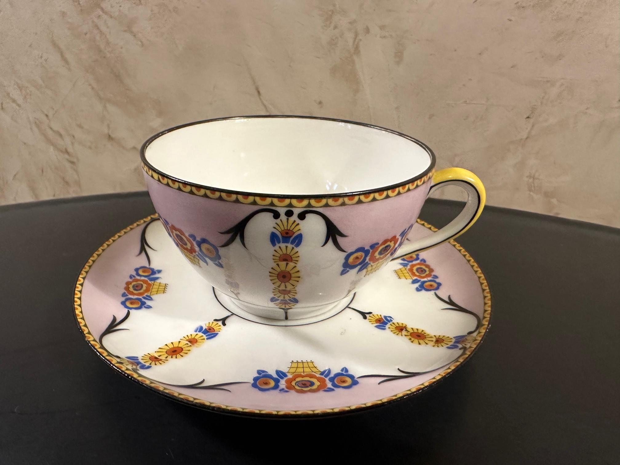 French Art deco Limoges Porcelaine Coffee Service, 1925s For Sale 2